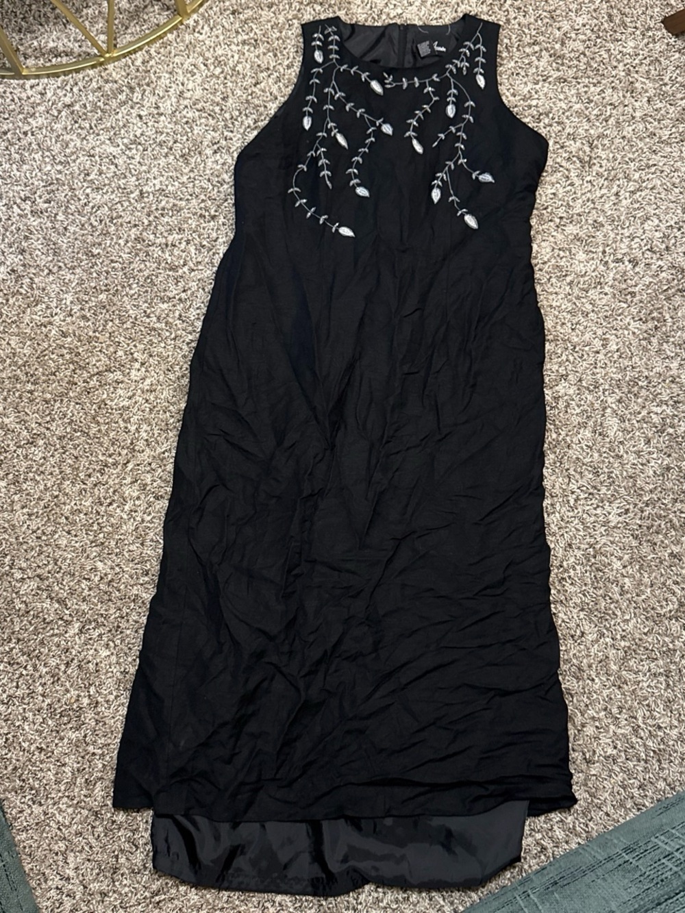 Vintage Positive Attitude Long Black Dress